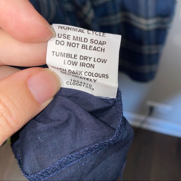 eShakti Plaid V-Neck Dress With Embroidery Detail and Long Sleeves Size Large 14 - Picture 9 of 10